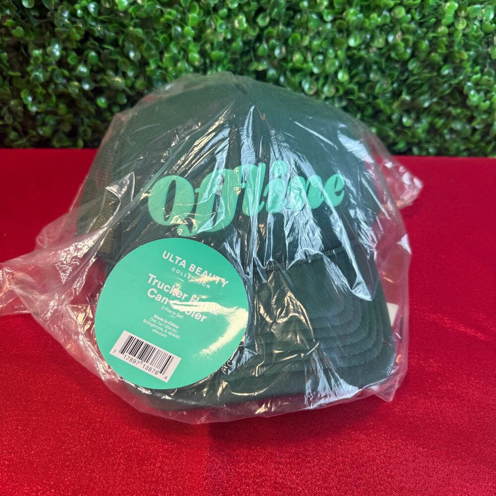 New Ulta Beauty Trucker Hat  & Can Koozie Set Cookout Casual Festival Party